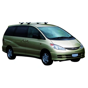 Prorack Silver 2 Bar Aero Through Bar kit to suit Toyota Previa 5dr MPV (2000 - 4/2006)