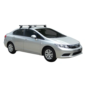 Prorack Silver 2 Bar Heavy Duty Through Bar kit to suit Honda Civic 4dr Sedan (2012 - 10/2016)