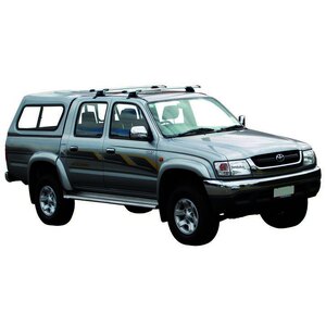 Prorack Black 2 Bar Aero Through Bar kit to suit Toyota HiLux Double Cab 4dr Ute (1997 - 4/2005)