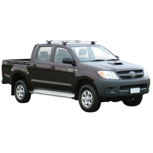Prorack Silver 2 Bar Aero Through Bar kit to suit Toyota HiLux Double Cab 4dr Ute (5/2005 - 2012)