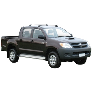 Prorack Silver 2 Bar Aero Flush Bar kit to suit Toyota HiLux Double Cab 4dr Ute (5/2005 - 2012)