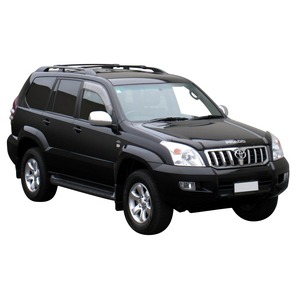 Prorack Silver 2 Bar Standard Rail Bar kit to suit Toyota Land Cruiser Prado 120 Series 5dr SUV (3/2003 - 11/2009)