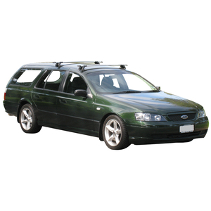 Prorack Black 2 Bar Aero Through Bar kit to suit Ford Falcon BA/BF 5dr Wagon (11/2002 - 4/2008)