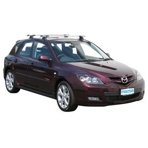 Prorack Silver 2 Bar Aero Through Bar kit to suit Mazda 3 5dr Hatch (2004 - 4/2009)