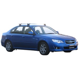 Prorack Black 2 Bar Aero Through Bar kit to suit Subaru Legacy 4dr Sedan (5/2003 - 7/2009)