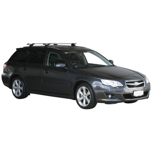 Prorack Silver 2 Bar Aero Through Bar kit to suit Subaru Legacy 5dr Wagon (9/2003 - 8/2009)