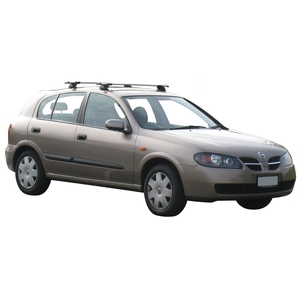 Prorack Silver 2 Bar Aero Through Bar kit to suit Nissan Pulsar Euro 5dr Hatch (6/2001 - 3/2006)