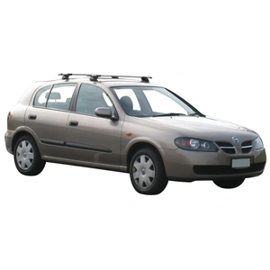 Prorack Silver 2 Bar Aero Through Bar kit to suit Nissan Pulsar Euro 5dr Hatch (6/2001 - 3/2006)