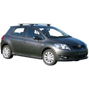 Prorack Silver 2 Bar Aero Through Bar kit to suit Toyota Corolla 5dr Hatch (5/2007 - 10/2012)