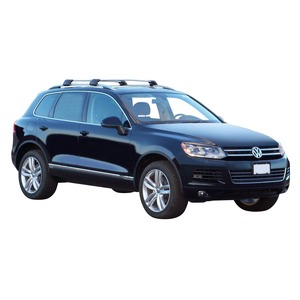 Prorack Silver 2 Bar Aero Flush Bar kit to suit Volkswagen Touareg 5dr SUV (2010 - 2014)