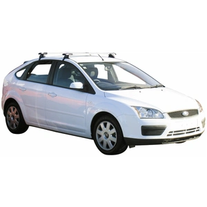 Prorack Black 2 Bar Aero Through Bar kit to suit Ford Focus 5dr Hatch (7/2005 - 6/2011)