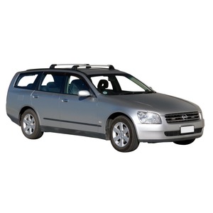 Prorack Silver 2 Bar Aero Flush Bar kit to suit Nissan Stagea M35 5dr Wagon (2001 - 2007)