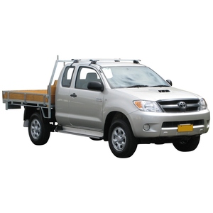 Prorack Black 2 Bar Aero Through Bar kit to suit Toyota HiLux Extra Cab 2dr Ute (5/2005 - 9/2015)