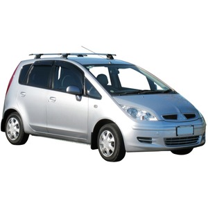 Prorack Black 2 Bar Aero Through Bar kit to suit Mitsubishi Colt 5dr Hatch (12/2003 - 2014)