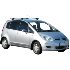 Prorack Black 2 Bar Aero Through Bar kit to suit Mitsubishi Colt 5dr Hatch (12/2003 - 2014)