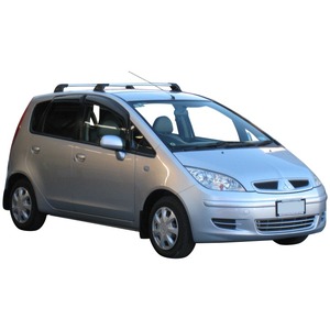 Prorack Silver 2 Bar Aero Flush Bar kit to suit Mitsubishi Colt 5dr Hatch (12/2003 - 2014)