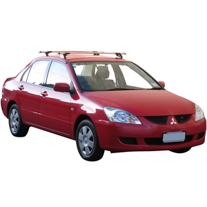 Prorack Silver 2 Bar Aero Through Bar kit to suit Mitsubishi Cedia 4dr Sedan (2003 - 2007)