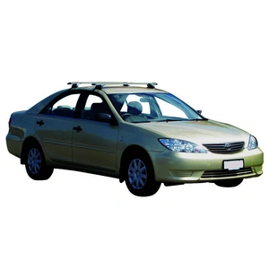 Prorack Silver 2 Bar Aero Through Bar kit to suit Toyota Camry 4dr Sedan (8/2002 - 7/2006)