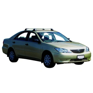 Prorack Silver 2 Bar Aero Flush Bar kit to suit Toyota Camry 4dr Sedan (8/2002 - 7/2006)