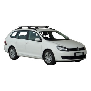 Prorack Silver 2 Bar Aero Through Bar kit to suit Volkswagen Golf Mk6 5dr Wagon (2009 - 7/2013)