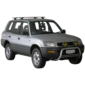 Prorack Silver 2 Bar Aero Through Bar kit to suit Toyota Rav4 5dr SUV (12/1994 - 5/2000)