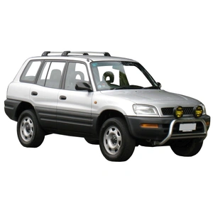 Prorack Silver 2 Bar Aero Flush Bar kit to suit Toyota Rav4 5dr SUV (12/1994 - 5/2000)