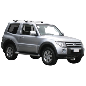 Prorack Silver 2 Bar Aero Through Bar kit to suit Mitsubishi Pajero SWB 3dr SUV (3/2007 - Current)