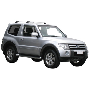 Prorack Silver 2 Bar Aero Flush Bar kit to suit Mitsubishi Pajero SWB 3dr SUV (3/2007 - Current)