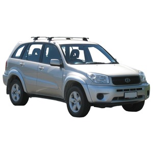 Prorack Black 2 Bar Aero Through Bar kit to suit Toyota Rav4 5dr SUV (6/2000 - 1/2006)
