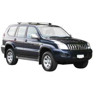 Prorack Silver 2 Bar Aero Through Bar kit to suit Toyota Land Cruiser Prado 120 Series 5dr SUV (3/2003 - 11/2009)