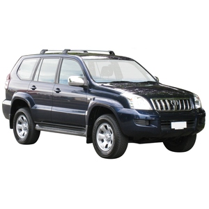 Prorack Silver 2 Bar Aero Flush Bar kit to suit Toyota Land Cruiser Prado 120 Series 5dr SUV (3/2003 - 11/2009)