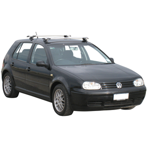 Prorack Silver 2 Bar Aero Through Bar kit to suit Volkswagen Golf Mk4 5dr Hatch (11/1998 - 8/2004)