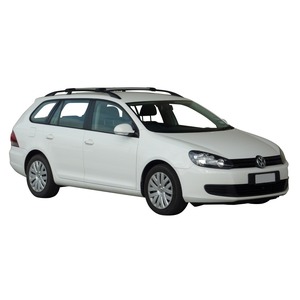 Prorack Silver 2 Bar Aero Rail Bar kit to suit Volkswagen Golf Mk6 5dr Wagon (2009 - 7/2013)