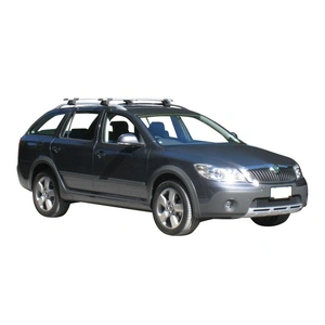 Prorack Silver 2 Bar Aero Through Bar kit to suit Skoda Octavia Scout 5dr Wagon (2007 - 2013)