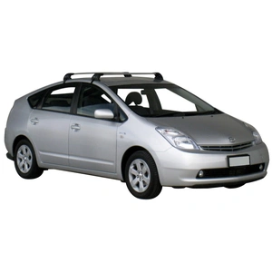 Prorack Silver 2 Bar Aero Flush Bar kit to suit Toyota Prius 5dr Hatch (2004 - 7/2009)