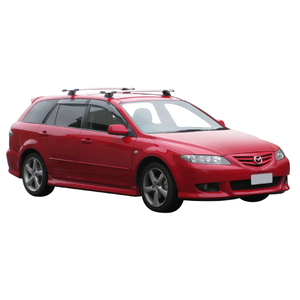 Prorack Black 2 Bar Aero Through Bar kit to suit Mazda 6/Atenza 5dr Wagon (6/2002 - 2/2008)