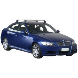 Prorack Silver 2 Bar Aero Flush Bar kit to suit BMW 3 Series E90 4dr Sedan (2005 - 2012)