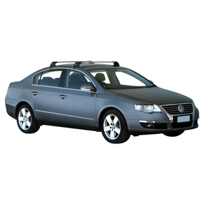 Prorack Silver 2 Bar Aero Flush Bar kit to suit Volkswagen Passat Mk6 4dr Sedan (12/2005 - 9/2015)