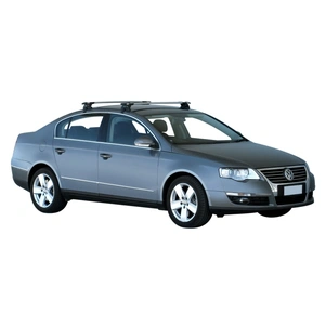 Prorack Black 2 Bar Aero Through Bar kit to suit Volkswagen Passat Mk6 4dr Sedan (12/2005 - 9/2015)