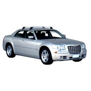 Prorack Silver 2 Bar Aero Flush Bar kit to suit Chrysler 300C 4dr Sedan (2004 - 2010)