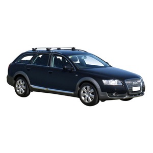 Prorack Black 2 Bar Aero Through Bar kit to suit Audi A6/S6/RS6 Allroad 5dr Wagon (6/2006 - 3/2012)