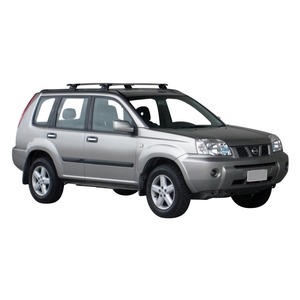 Prorack Silver 2 Bar Aero Through Bar kit to suit Nissan X-Trail 5dr SUV (10/2001 - 9/2007)