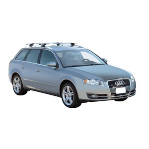 Prorack Black 2 Bar Aero Through Bar kit to suit Audi A4/S4/RS4 Avant 5dr Wagon (2005 - 2008)