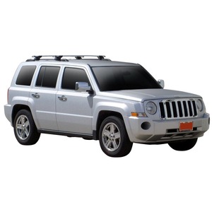 Prorack Silver 2 Bar Aero Through Bar kit to suit Jeep Patriot 5dr SUV (8/2007 - Current)
