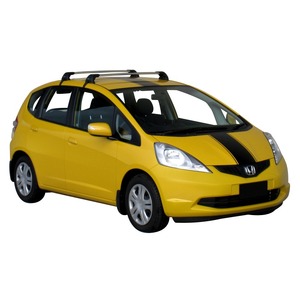 Prorack Silver 2 Bar Aero Flush Bar kit to suit Honda Fit 5dr Hatch (8/2008 - 6/2014)