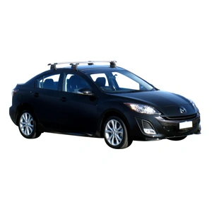 Prorack Black 2 Bar Aero Through Bar kit to suit Mazda 3 4dr Sedan (2009 - 2013)