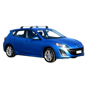 Prorack Silver 2 Bar Aero Flush Bar kit to suit Mazda 3 5dr Hatch (2009 - 9/2013)