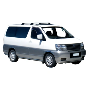 Prorack Silver 2 Bar Aero Flush Bar kit to suit Nissan Elgrande 4dr MPV (1997 - 2002)