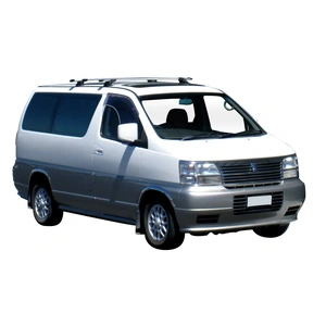 Prorack Silver 2 Bar Aero Through Bar kit to suit Nissan Elgrande 4dr MPV (1997 - 2002)