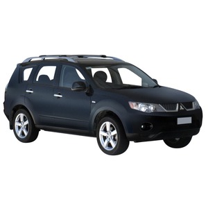Prorack Silver 2 Bar Aero Rail Bar kit to suit Mitsubishi Outlander 5dr SUV (2/2006 - 2012)